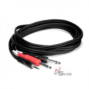 HOSA STEREO BREAKOUT 3.5MM TRS TO DUAL 1/4" TS