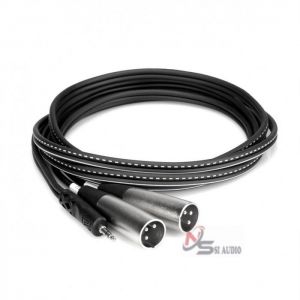HOSA STEREO BREAKOUT 3.5MM TRS TO DUAL XLR3M